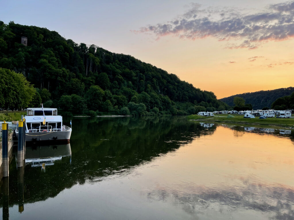 Sonnenuntergang an der Weser